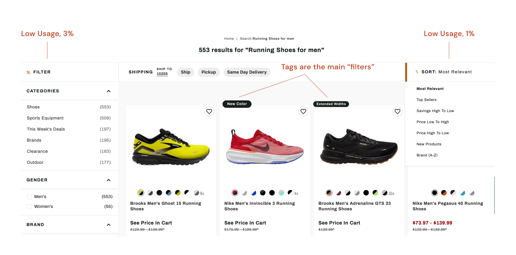 Current Search Results Landing Page